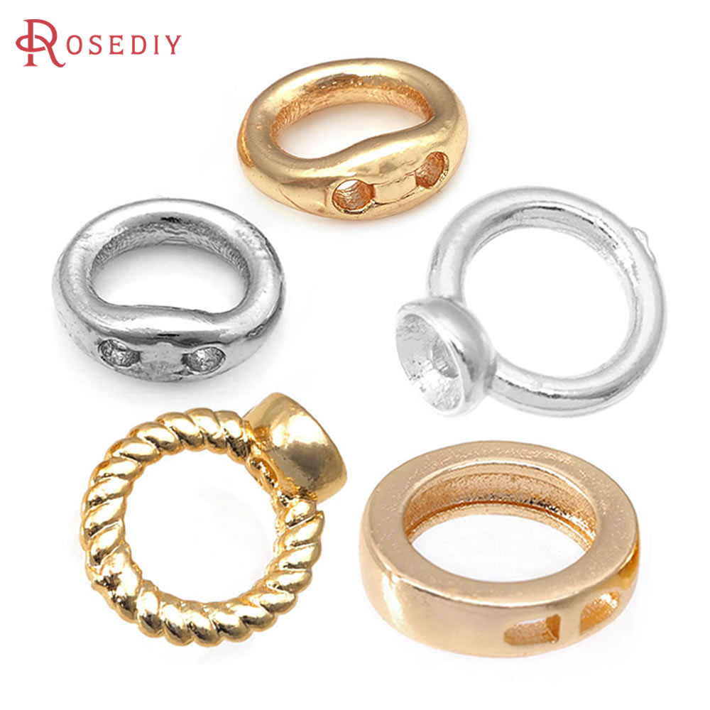Jump Rope - Brass 2 Holes Closed Rings Leather