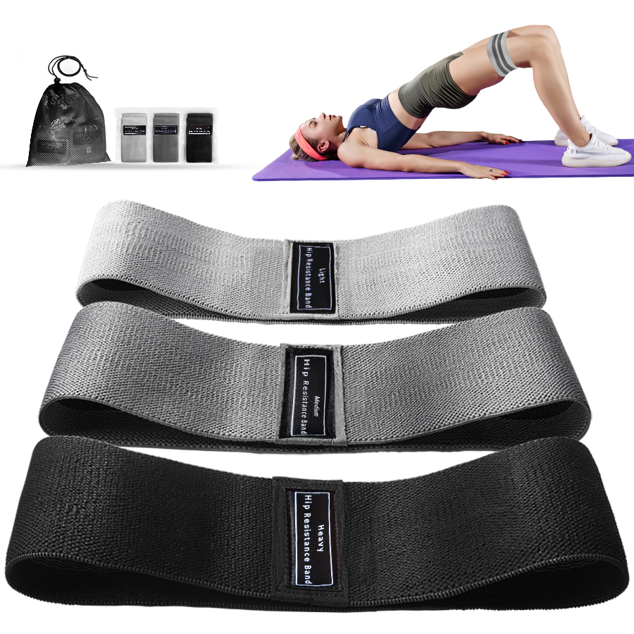 Yoga Fitness Stretching Strap - Fabric Resistance Hip Booty Bands Glute