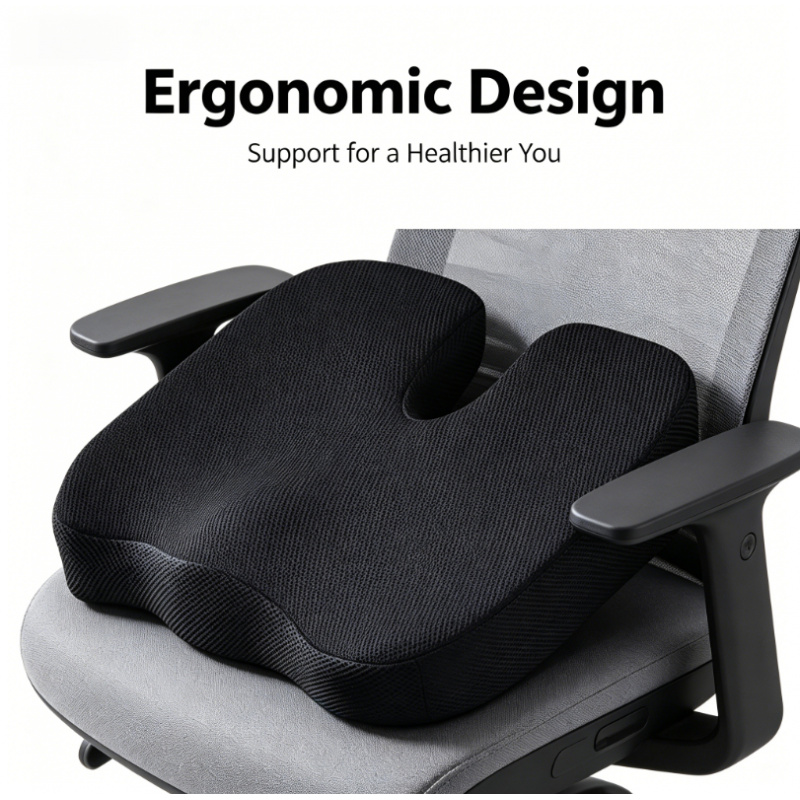 Hip Thrust Pad - Gel Memory Foam U-Shaped Coccyx Cushion