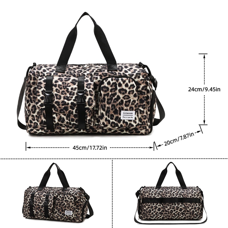 Fashionable Leopard Print Spor – обзор и цена Yoga Fitness Bag
