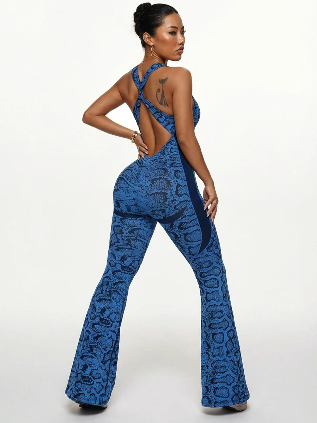 Women's Serpentine Print Blue  – обзор и цена Yoga Overall Fitness