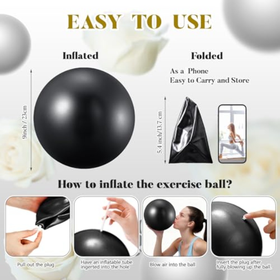 40 Pcs 9 Inch Exercise Pilates – обзор и цена Exercise Ball Stability