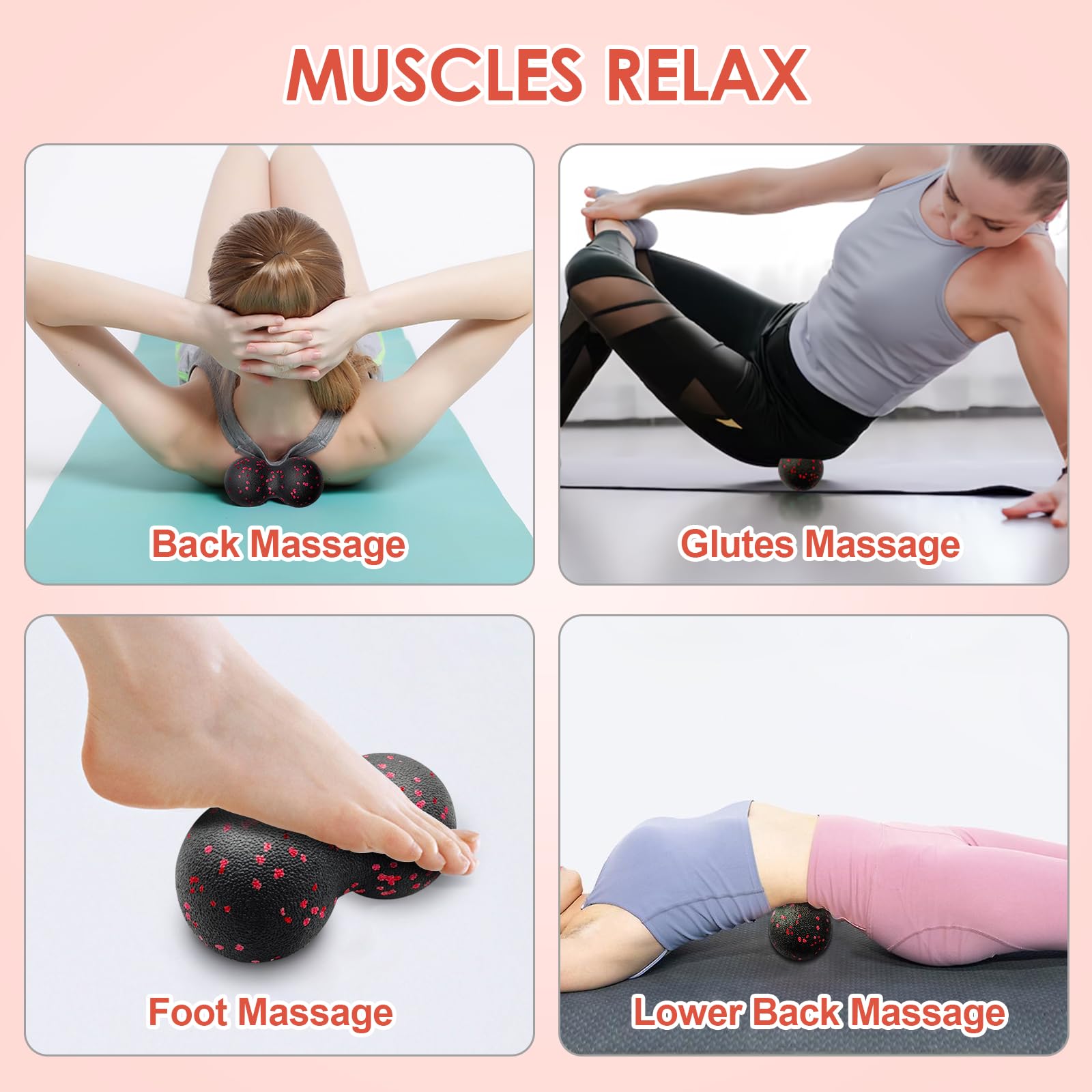 Hollow Yoga Roller Massage Pea – обзор и цена Yoga Fitness Stretching
