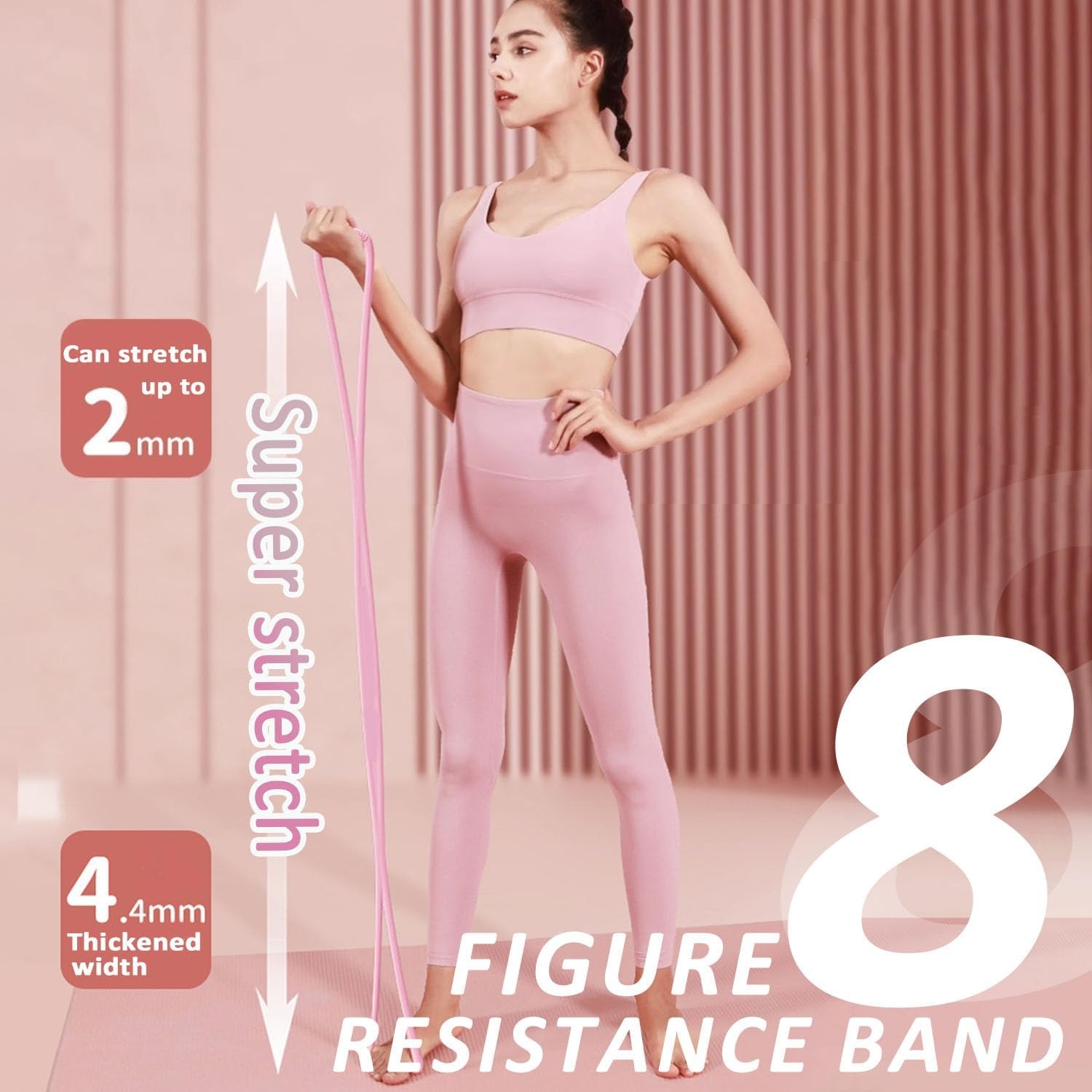 Figure-8 yoga resistance band, – обзор и цена Yoga Fitness Stretching Strap
