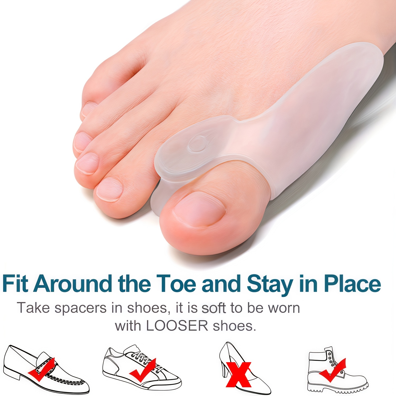 2PCS Soft Gel Toe Spacers with – обзор и цена Yoga Toe Separator