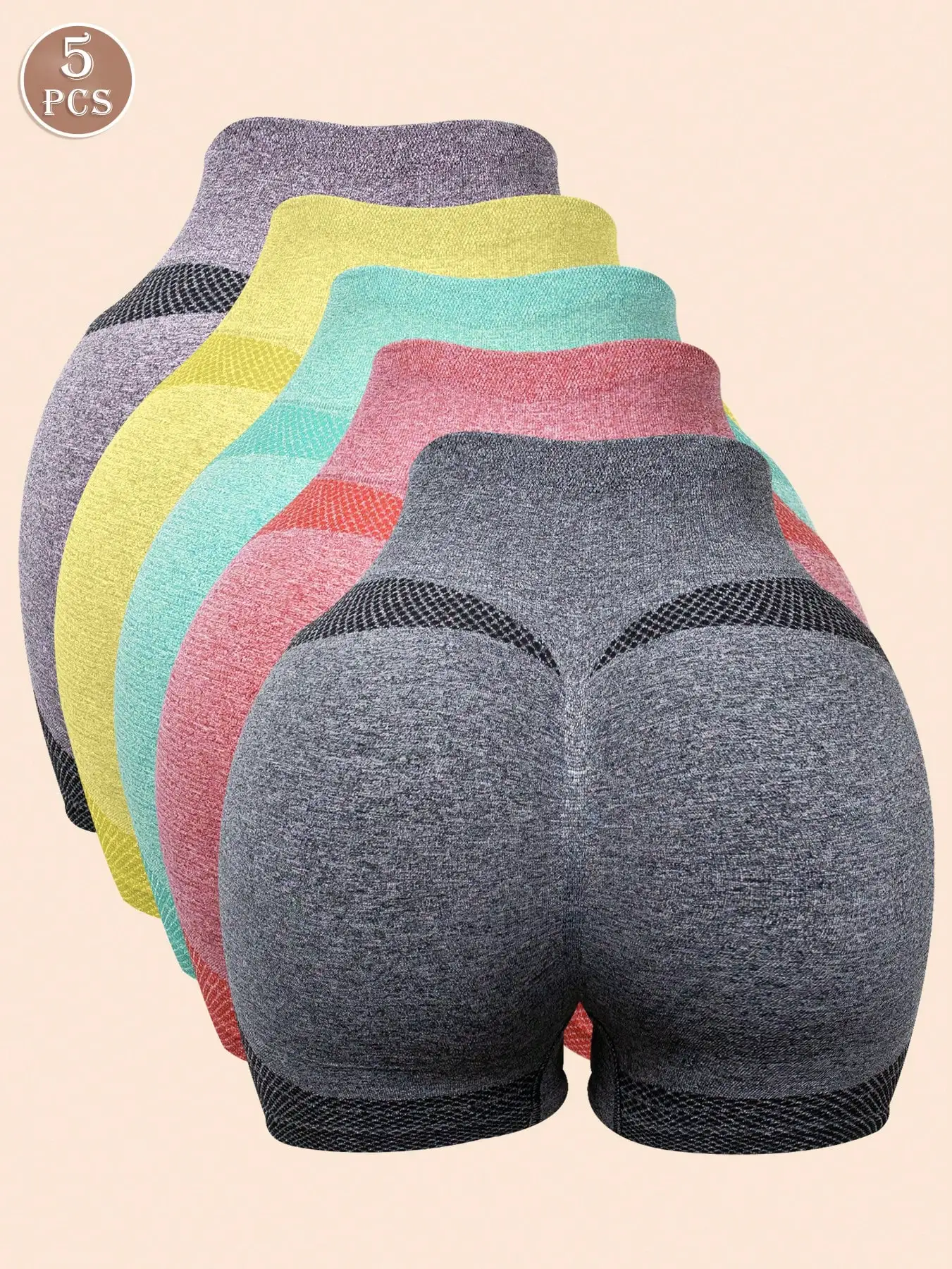 [Seamless Yoga Shorts] 5pcs Hi – обзор и цена Yoga Fitness Stretching