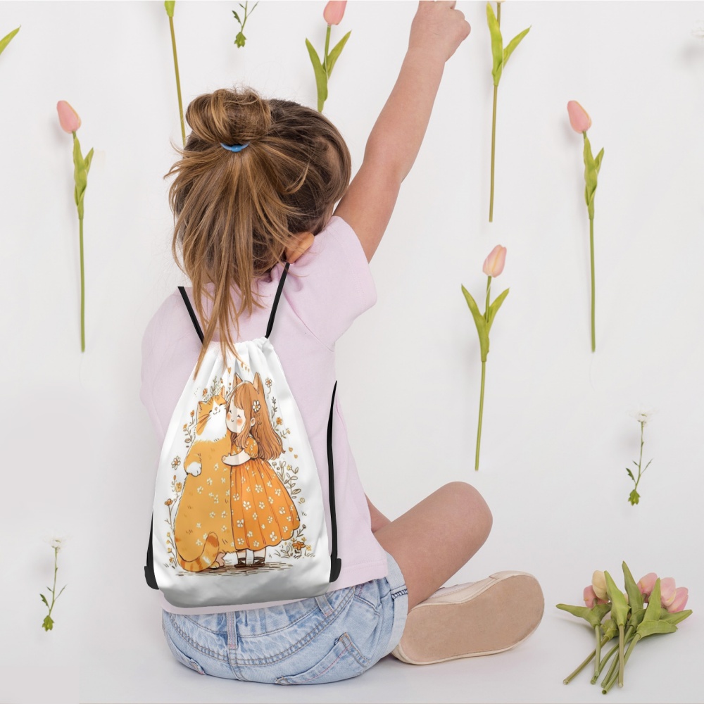 1PC Cute Girl Print Custom Tex – обзор и цена Yoga Fitness Bag