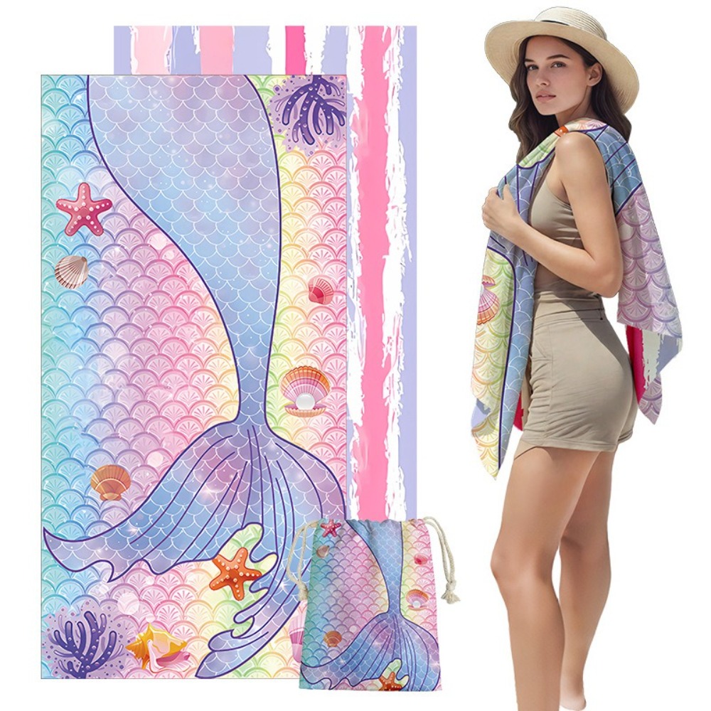 Fish Tail Print Beach Towels a – обзор и цена Yoga Fitness Bag