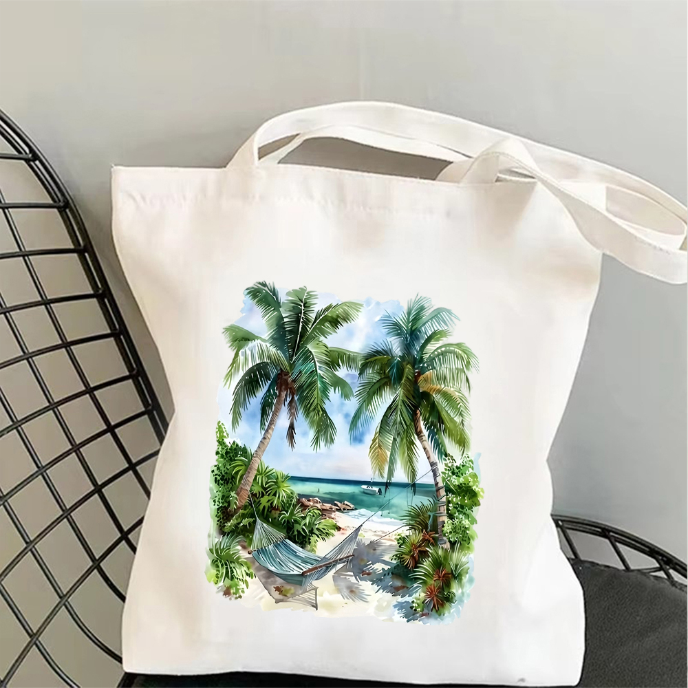 Tropical Beach Canvas Tote Bag – обзор и цена Yoga Fitness Bag