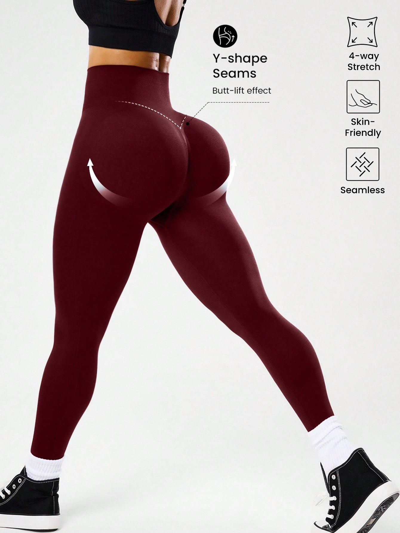 High-waisted seamless yoga leg – обзор и цена Yoga Fitness Stretching
