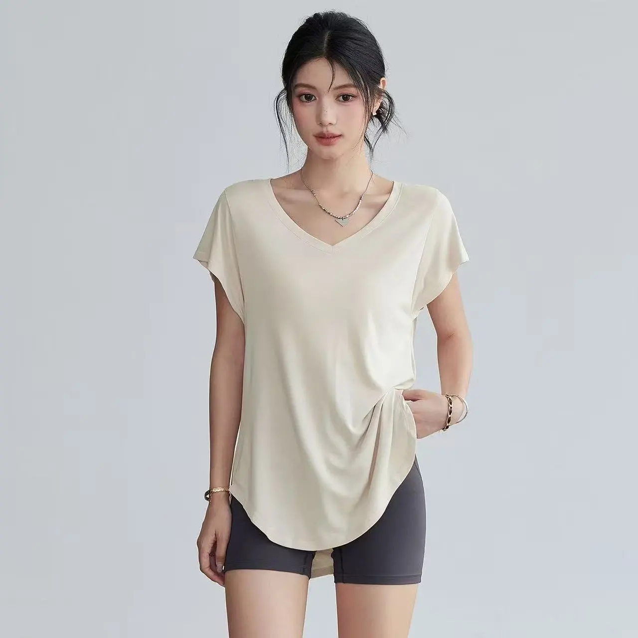Women's Slimming Round Neck Yo – обзор и цена Yoga Fitness Stretching